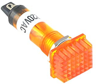 WITTKOWARE Signallampe, 16x13mm, Einbau-Ø 10mm, Neon, 230V~, Farbe orange