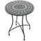 MACOShopde by MACO Möbel Raburg Mosaiktisch, 60 cm Ø, runder Gartentisch mit Mosaikmuster, Balkon- und Terrassentisch, mediterranes Flair, liebevolle Handarbeit, Mayla, Anthrazit-Grau-Beige