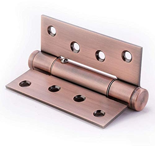 CLQya Automatic Hydraulic Door Closers,Concealed Soft Close Door Hinges Mute Slowly Closes Positioning for Home Interior Garden Hotel Commercial Door-Black 8.2X11.1Cm(3X4Inch),Copper Color,8.2*11.1cm