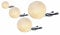 Trango 4er Set 234500GB IP65 Granitstein-Optik Gartenkugel in 20/30/40/50cm Durchmesser Kugelleuchte incl. je 1x ca. 4 Watt E27 LED Leuchtmittel. Je 5 Meter Kabel Kugellampe, Gartenleuchte, Außenlampe