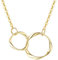 FANCIME Solide 14 Karat 585 Gold Unendlichkeit Anhänger Halskette Einfache minimalistische Geschenk-Schmuck für Damen Mädchen - Verstellbares Kette: 40 + 5 cm