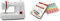 Alfa Basic 720 Máquina de coser, 9 diseños de puntada, motor de 70 W, color blanco + 6050-Caja 25 canillas Colores, Multicolor