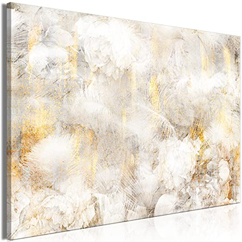 decomonkey Bilder Abstrakt 90x60 cm 1 Teilig Leinwandbilder Bild auf Leinwand Vlies Wandbild Kunstdruck Wanddeko Wand Wohnzimmer Wanddekoration Deko Blumen Modern