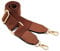 Frauen Breite Umhängetaschen Strap,Verstellbarer Ersatz Gürtel Tasche Strap mit Leder Gold Haken Leinwand Geldbörse Riemen Messenger Bag Changeable Long Strap for Crossbody Handtasche (Brown)