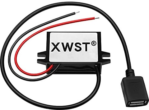 DC DC 8V-40V 12V 24V auf 5V Spannungswandler Single Female USB 3A 15W Wandler | Adapter Anschluss für Auto Motorrad Fahrrad E-Bike | Stromrichter Ladegerät Buck Converter