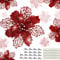 Ponsey 18 Stück Weihnachtsbaum Deko Künstliche Glitzer Weihnachtsblumen mit Clip und Stiel Weihnachtsbaum Blumen Dekoration für Anhänger und Kranz (Rot, 15cm, 11cm, 9cm)