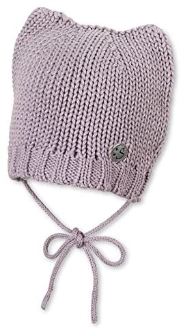 Sterntaler Baby - Mädchen Strickmütze Baby Strickmütze Katzenohr, Lila, 47