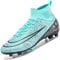 Donbest Mens Football Shoes Spike High Top Football Boots Astro Turf Trainers Soccer Cleats Boy's Professional Athletic Shoes,Blue,EU44