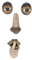 Relaxdays Baumgesicht 4-teilig, Baumstamm Deko, zum Hängen, wetterfester Baumschmuck, Waldgeist, Kunststein, beige/braun