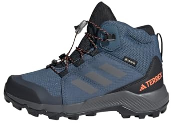 adidas Unisex Kids Terrex Mid Gore-TEX Hiking Shoes, Steel/Grey/Impact Orange, 5 UK