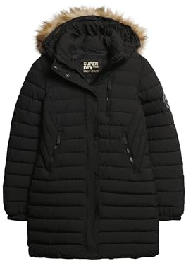 Superdry Damen Fuji Steppmantel in mittlerer Länge mit Kapuze
