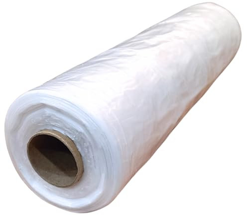 KOUSEL ROLLO de 2,2X50 (TOTAL 110m2) Rollo de plastico Protector cubretodo -Rollo pintores profesionales para cubrir muebles,suelo. 10 micras de espesor (Plastico grueso) (1)