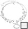 BMHNQ Armband Silber 925 Damen,1 Armkette Damen Silber 925 und 1 Anti Stress Ring Silber Armband Damen 925 Armband Damen Silber 925 Verstellbare für Damen Silberarmband Damen für Damen und Mädchen
