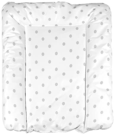 Baby'ness Wasserfest Wickelauflage - 75x85 cm - Hochwertig, Abwischbar, Leicht zu Reinigende - Erweitern Sie Ihren Wickelbereich mit Wickelunterlagen - Gepunktet Grau