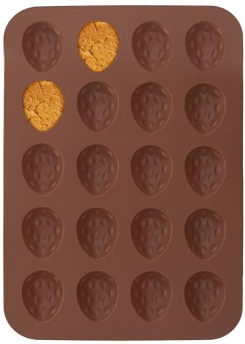 orion group Backform Silikonbackform Silikonform für Kekse Cookies Nüsse 27,5x18,5x1,3 cm