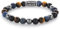 Rebel & Rose Herren-Armband Blue Rain Vintage 8 mm RR-80100-V-L 19 cm
