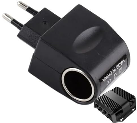 Adaptador de Coche para Enchufe | Convertidor de Encendedor 220 V a 12 V Estable - Accesorios Automotrices Negros para Transmisores