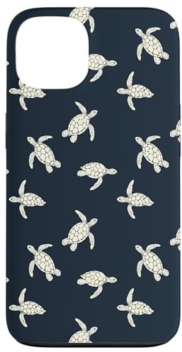 Schildkröte Meeresschildkröte Muster Tauchen Taucher Blau Hülle für iPhone 13