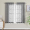 OWENIE Furman Durchsichtige weiße Vorhänge, 114 cm Länge, 2 Paneele Set für Wohnzimmer, Schlafzimmer, Badezimmer, Fenster, luftiger Jacquard-Clip, kurze Vorhänge für kleines Fenster, 101,6 cm B x