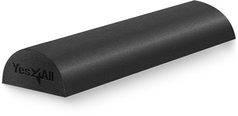 Yes4All Medium Firm Half Foam Rollers for Post-Workout Relaxation, 12/18/24/36 inch PE Foam Roll for Back Massage & Yoga Exercise