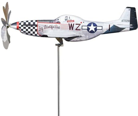 Aircraft Windmill Airplane Wind Spinners | Wetterfestes Flugzeug Windspiel | Metall Flugzeug Windmühle Spinner, Wetterbeständig Flugzeug Wind Spinner, Metall Flugzeug Windspinner für Hof