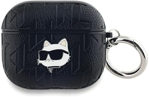 CG Mobile Karl Lagerfeld KLA3PGCHPK Hülle für AirPods 3 Schwarz Monogram Choupette Head