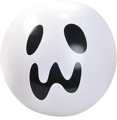 Ballons phosphorescents pour Halloween | Ballons de plage gonflables à LED pour Halloween, ballons colorés effrayants et portables alimentés par piles pour piscine, fêtes costumées