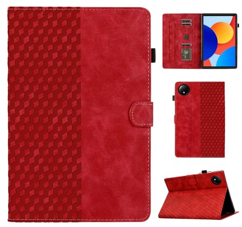 CASAFUNY Custodia Cover per Xiaomi Redmi Pad SE 8.7 Custodia Protettiva Magnetica Cover Tablet Ultra Sottile con Funzione Supporto per Xiaomi Redmi Pad SE 8.7 Pollice Tablet 2024, Rosso