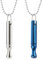 Xumann 2PCS Breathing Necklace, Titanium Steel Whistle Anxiety Necklace, Fashion Blue Silver Meditation Breathlace for Men Women