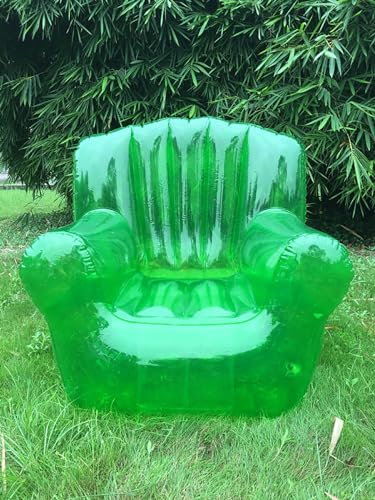 Transparenter aufblasbarer Doppel-Sofa-Stuhl für Camping, transparent, faule Couch, Sitzsack, Sessel für Outdoor-Möbel, mit campingfreundlichem Design