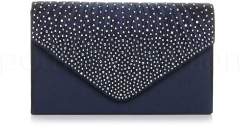 AJVANI Diamante envelope clutch bag
