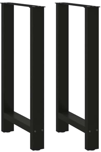 vidaXL Bartischbeine Schwarz 2 STK. 40x(90-91) cm Stahl