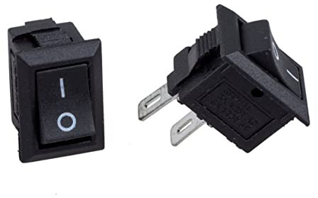 PAMINGONO 250v Mini Boot Rocker Switch off Spst Pin Schalter Für Haushaltsgeräte Wie Wasserkocher Kaffeemaschine Laufband Robust Und Langlebig