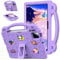 for Xiaomi Pad 7/Xiaomi Pad 7 Pro 11.2 inch Kids Case, Tablet Case Children Friendly, DIY Cute Design, Handle with Stand, EVA Lightweight Protective Case Cover, Purple
