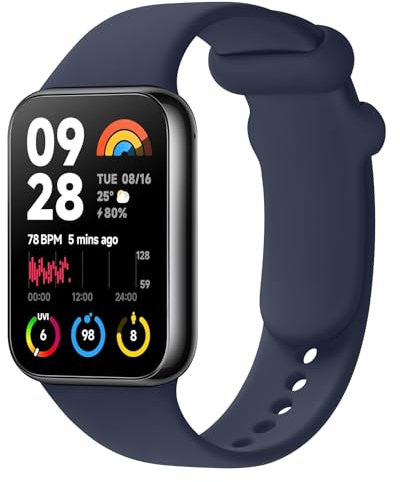 Wanme Cinturino per Xiaomi Mi Band 8 Pro/Smart Band 9 Pro, Cinturini Silicone Morbido Braccialetto per Xiaomi 8 Pro/Redmi Watch 4