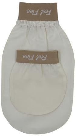 Feel Fine Türkisches Peelinghandschuh-Set – 100% Natürliche Pflanzenseide Seidenhandschuh Hammam Kese für Körperpeeling für Frauen & Männer, Perfekt für Dusche, Bad & Spa (Weib & Feel Fine)