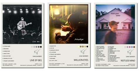 CGLHTATD Poster mit Sam-Barber-Albumcover, limitierte Auflage, ungerahmt, 20 x 30 cm, Leinwand-Poster, Schlafzimmer, Dekoration, Landschaft, Büro, Raumdekoration, Geschenk