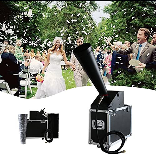 WOTZOV Bühne CO2 Konfetti Blaster Maschine Große Konfetti Blaster CO2 Konfetti Papier Regenbogen Maschine Für Outdoor-Event Party