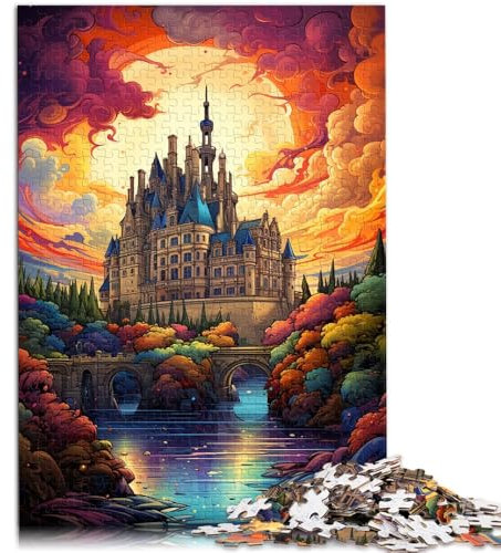 2000-teiliges Puzzle für Erwachsene, Schloss Chambord, als Geschenk mit passendem Poster und Quizblatt, 70 x 100 cm, für 14-Jährige
