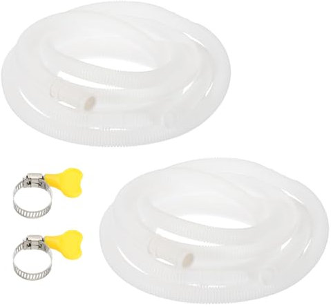 PATIKIL 13.12ft Air Conditioner Drain Kit, 2 Set Universal AC Drain Hose Connector Hose with Clamp Rubber Adapter for Mini-Split Window AC Unit Dehumidifier Faucet