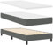 vidaXL Boxspringbett mit Matratze Dunkelgrau 90x200 cm Stoff, Kopfteil Linien Design Dunkelgrau 90 cm Stoff