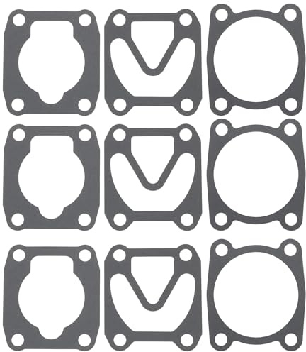 Briny River 3 Sets Air Compressor Valve Plate Gaskets Cylinder Head Base Washers for Air Compressor, Hole Spacing 48 * 62mm