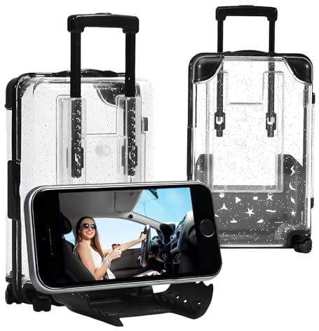 2 STK Mini Koffer Geschenkbox Geldkoffer als Geldgeschenk Reise Handyhalter | Realistisches Kofferdesign, 8.5x5x13.5cm, Teleskopgriff, Rollen, Aufbewahrung für Schlüssel, Münzen, Kosmetik