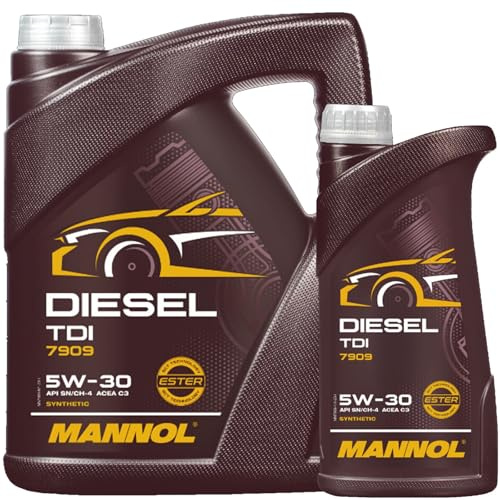 6L Mannol SAE 5W-30 Diesel Tdi Motoröl | passend für 50200/50500/-01 229.51 LL-04, Motoröl