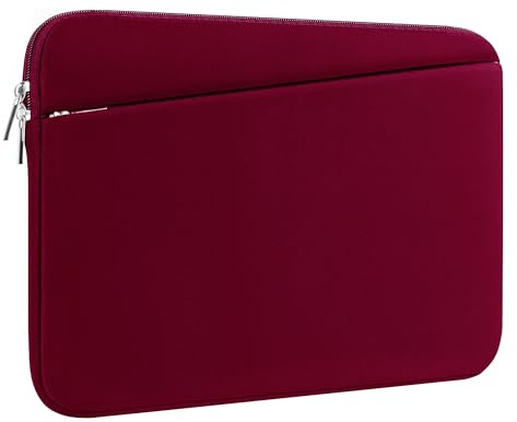 BAAGOAZ 13-14 Inch MacBook Sleeve Case with Hidden Front Pocket, Red | Specially Compatible with MacBook Neo Pro Air 13/13.3/13.6/14.2 M5 M4 M3 M2 M1 2026 2025 2024 2023 2022