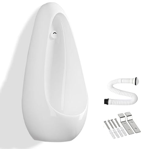 Kompaktes Urinal, Vollautomatisches Sensorgesteuertes Ultradünnes Keramik Urinal für Männer, Auslaufsicher, Für Bars, Badezimmer und Hotels
