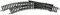Minitrix 14956 - Bogenweiche Links – Radius R1-R2 - Detailgetreue Modelleisenbahn-Zubehör - Hohe Qualität und Präzision - Spur N