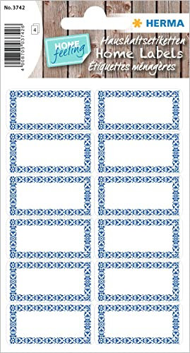 HERMA 3742 Marmeladen Etiketten selbstklebend, 48 Stück, 39 x 29 mm, Homemade Küchen Aufkleber zum Beschriften, Haushalt Sticker für Weihnachten Einmachgläser Gewürzgläser Marmeladengläser Flaschen