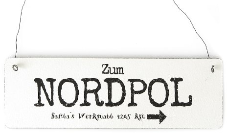 Shabby Vintage Schild Türschild Zum Nordpol Holzschild Weihnachten Dekoration Spruch witzige Dekoidee
