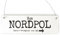 Shabby Vintage Schild Türschild Zum Nordpol Holzschild Weihnachten Dekoration Spruch witzige Dekoidee